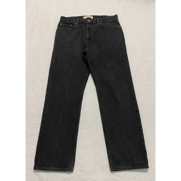 Vintage Levis 505 Regular Fit Mens Jeans Size 38×32 Black Denim Pants - Picture 1 of 9